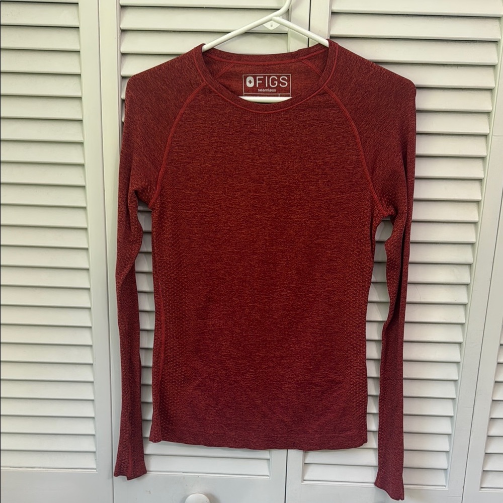 Figs burnt orange Long Sleeve underscrubs